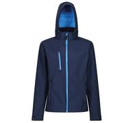 Regatta Mens Venturer Hooded Soft Shell Jacket - Navy/French Blue - 3XL - Navy/French Blue