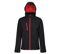 Regatta Mens Venturer Three Layer Soft Shell Jacket - Black/Red - XXL - Black/Red - 100% Polyester