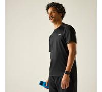Regatta Men's Virda Short Sleeved Active Mesh T-Shirt in Black | Size: 2XL Regatta Black 2XL