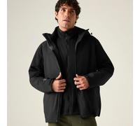 Regatta Men's Waterproof Coriver 3-in-1 Jacket Black, Size: XXL