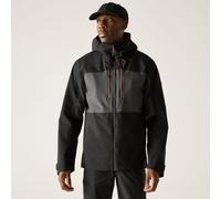 Regatta Men's Maland II Panelled Hooded Waterproof Jacket in Charcoal | Size: Small Regatta Charcoal S