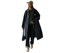 Regatta Mens Womens Waterproof Changing Robe Oversized Fleece Lined Windproof S-M Navy/Ivy Moss