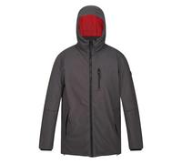Regatta Mens Yewbank II Parka - Ash/Danger Red - Ash/Danger Red - L - 100% Polyester