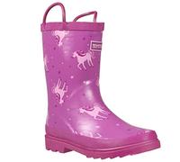 Regatta Kids Comfortable Minnow Printed Wellies Unicorn Radiant Orchid, Size: UK2.5