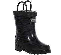 Regatta Kids Waterproof Minnow Printed Wellies Black, Size: UK Infant 11 - Sale