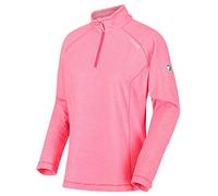 Regatta Montes' Lightweight Half Zip Mini Stripe Micro Outdoors Summer Jacket Women, Neon Pink, 8