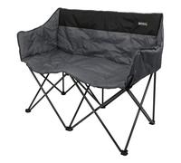 Regatta Navas Double Camping Chair: Black/Ebony Grey