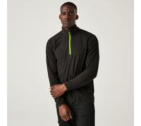 Regatta Navigate Black/lime Men's Lightweight Half-zip Fleece #TRF691