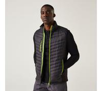 Regatta Navigate black/lime men's thermal padded hybrid bodywarmer #TRA894