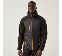 Regatta Navigate black/orange men's insulated stretch hybrid jacket #TRA549
