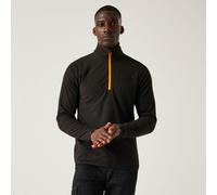 Regatta Professional Men's Lightweight Navigate Half-zip Fleece Black Orange Pop, Size: 3XL