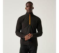 Regatta Navigate black/orange men's lightweight half-zip fleece #TRF691