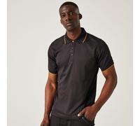Regatta Professional Mens Navigate Short Sleeved Polo Shirts Black/Orange