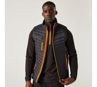 Regatta Navigate black/orange men's thermal padded hybrid bodywarmer #TRA894