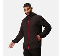 Regatta Navigate black/red men's lightweight full-zip fleece #TRF690