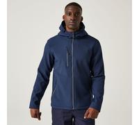 Regatta Navigate Navy/grey Men's Fleece-lined Hooded Softshell Jacket #TRA705