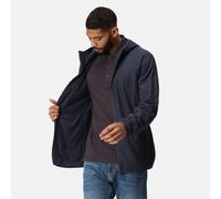 Regatta Men's Navigate Full-Zip Hooded Fleece Lightweight Midlayer Contrasting Zip Navy 2XL
