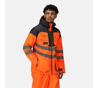 Regatta Orange/grey Hi-vis Men's Waterproof Parka Coat #TRA340