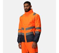 Regatta Professional Mens Hi Vis Reflective Waterproof Bomber Jacket - Perfect for Outdoors & Workwear