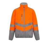 Regatta orange high visibility two tone thermal waterproof work jacket TRA943