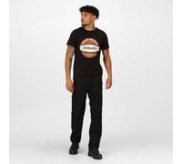 Regatta Mens Original Cotton T Shirt, Lightweight & Breathable Base Layer - Perfect Outdoors & Lounging Black