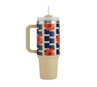 Regatta Orla Kiely Floral Insulated Travel Mug - Orange - One Size - Orange - 70% Stainless Steel/25% Polypropylene/5% Silicone