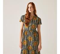 Regatta Orla Kiely Tiered Midi Dress Yellow, Size: 8
