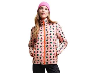 Regatta Orla Kiely Tiny Elm Baffled Padded Jacket, Long-Sleeved, Pink, Size 14 UK