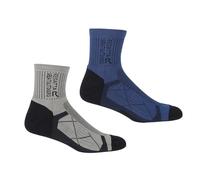 Regatta Mens 2Pk Outdoor Active Walking Socks, Navy, Size 6, Men Navy