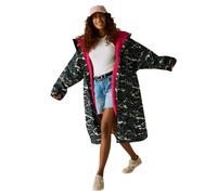Regatta Outdoor Active Unisex Waterproof Changing Robe - Black Camo/Pink - L/XL