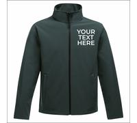 Regatta Personalised Mens Custom Text Full Zip Soft Shell Jacket Showerproof Top