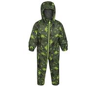 Regatta POBBLE Waterproof and Breathable Printed Jumpsuit, Cypress green, 12-18 Months