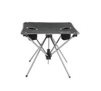 Regatta Prandeo Folding Camping Table with Cupholders in Black Regatta Black