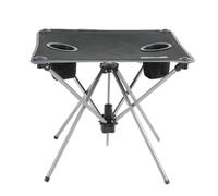 Regatta Prandeo Folding Camping Table with Cupholders in Black Regatta Black