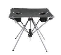 Regatta Prandeo Folding Camping Table with Cupholders in Black Regatta Black