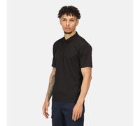 Regatta Pro Black Men's Wicking Short-sleeve Work Polo Shirt