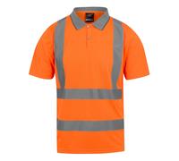 Regatta Professional Men's Lightweight Hi-vis Pro Contract Polo Orange, Size: S