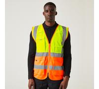 Regatta Pro Executive Yellow/orange Hi-vis Unisex Zip-front Multi-pocket