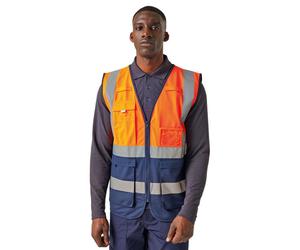 Regatta Pro Hi-Vis Executive Vest Orange/Navy