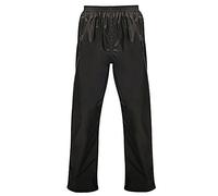 Regatta Pro Mens Packaway Waterproof Breathable Overtrousers (L) (Black)
