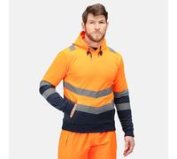 Regatta Pro Orange/navy Men's Hi-viz Chevron Overhead Work Hoodie #TRF663