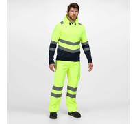 Regatta Pro Yellow/navy Men's Hi-viz Chevron Overhead Work Hoodie #TRF663