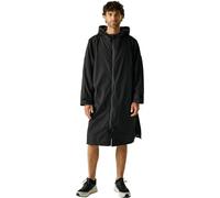 Regatta Pro black/slate grey waterproof fleece lined hooded changing robe TRW606