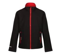 Regatta Professional Boys Kids' Ablaze 2-layer Softshell Jacket, Black Classic Red, 11-12 Years EU