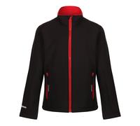 Regatta Childrens Unisex Childrens/Kids Ablaze 2 Layer Soft Shell Jacket (Black/Classic Red) - Size 7-8Y