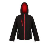 Regatta Childrens Unisex Childrens/Kids Ablaze 3 Layer Soft Shell Jacket (Black/Classic Red) - Size 13-14Y
