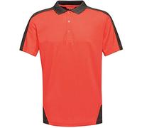 Regatta Professional Men's Contrast Coolweave Quick Wicking Polo Shirt Classic Red Black, Size: 4XL