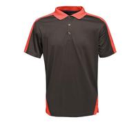 Regatta Professional Men's Contrast Coolweave Quick Wicking Polo Shirt Black Classic Red, Size: XS