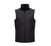 Regatta Professional Men's Flux Water Repellent Softshell Bodywarmer Gilet Jacket, All Black, size XX-Large (Manufacturer Size:XXL)