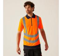 Regatta Professional Hi-Vis Quick Drying Polo, Orange/Navy, M
